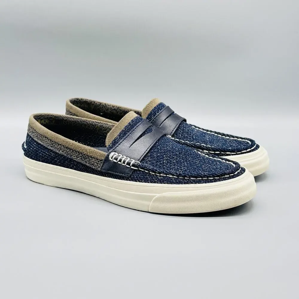 Cole Haan Shoes Men 8 Blue Knit Penny Loafer Grand OS Pinch Weekend Knit Casual